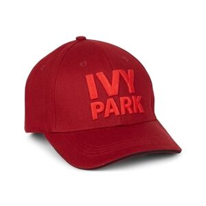 Ivy Park Hat Baseball Cap Adjustable Embroidered Spell Out Beyonce Dark Red